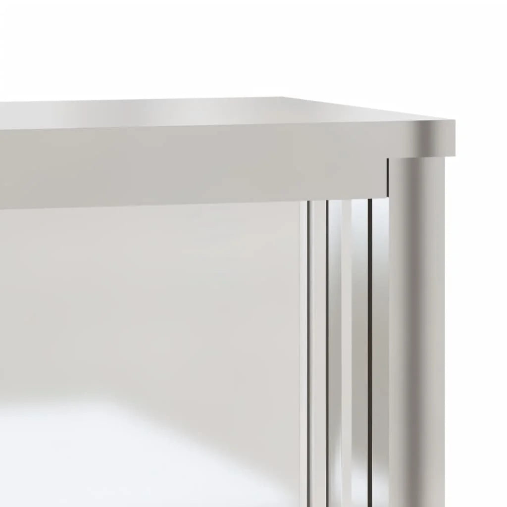 vidaXL Kitchen Wall Cabinet with Shelf Storage Restaurant Stainless Steel