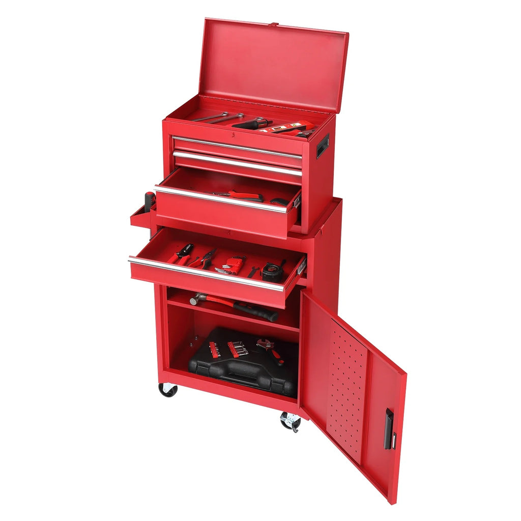 Zimtown Rolling Tool Chest, 4-Drawer Tool Box Organizer, Tool Storage Cabinet