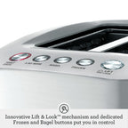 Die-Cast Smart Toaster, 2-Slice, Brushed Stainless Steel