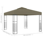 vidaXL Gazebo Outdoor Canopy Patio Pavilion Sun Shelter Party Tent Marquee