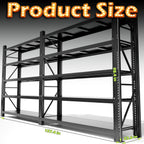 Ztysn Heavy Duty 5 tier Garage Metal Shelving Units Storage for 8000lbs,Adjustable Basement Industrial Shelves Pallet Racking Tool Organize,Black