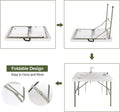 Folding Fish Cleaning Table, Outdoor Camping Sink Station with Sink & Faucet Drainage Hoses, Portable Camping Sink Table for Beach Fishing Patio Picnic
