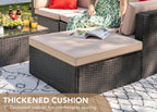 5-Piece All-Weather Patio Furniture Set with Cushions, Outdoor Wicker Conversation Sofa Set for Garden, Deck & Backyard