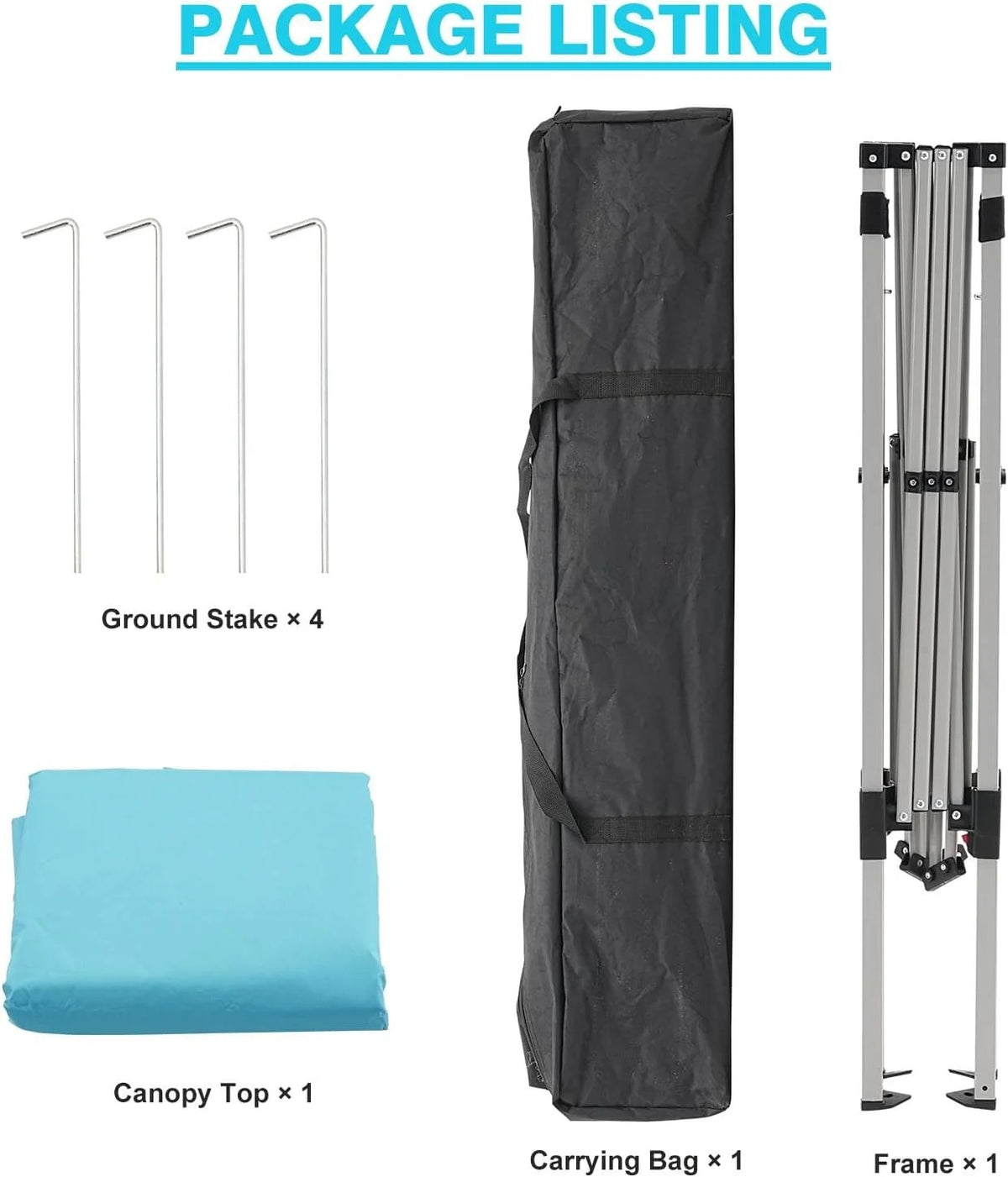 Canopy Tent, 10X10 FT Pop Up Canopy Outdoor Instant Tent Slant Legs with Carrying Bag, Portable Gazebo Shelter for Patio Deck Garden and Beach - 8X8 FT Canopy Cover (Dark Blue)