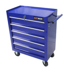 5-Drawer Rolling Tool Chest on Wheels, 24-inch Tool Storage Cabinet with Locking System for Garage Workshop Warehouse Repair Shop, Red