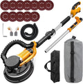 ZHJAN Electric Drywall Sander with Vacuum - Heavy Duty 880W, 5-Speed 1000-2100RPM, Extendable Handle, 12 Discs & Dust Bag, LED Light (59")