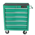 Lisonu 5-Drawer Rolling Tool Chest, Mobile Tool Storage Cabinet with Locking System & Wheels, Heavy-Duty Steel Organizer for Garage and Workshop, Green