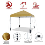 Luku 10x10ft Instant Pop-Up Canopy Tent with Patented Center Lock System, Portable Wheeled Carry Bag, Adjustable Height Straight Legs for Outdoor, Garden, Market, Patio, Yard