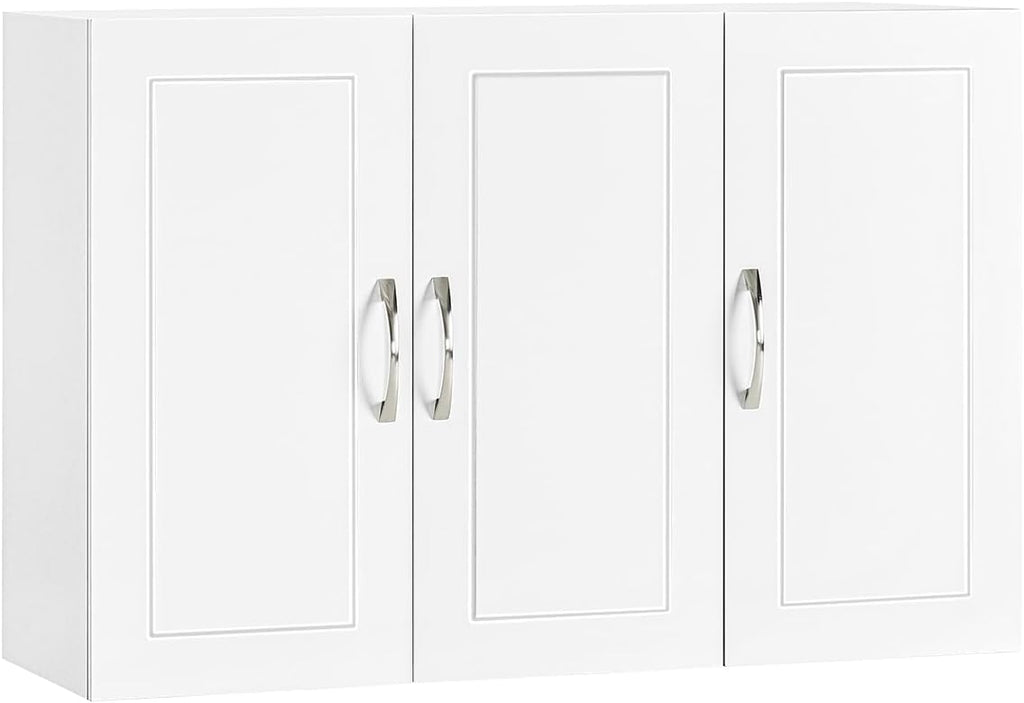 Bathroom Wall Cabinet, Large 3-Door, 23.6 x 11.8 x 35.4 in, White