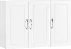 Bathroom Wall Cabinet, Large 3-Door, 23.6 x 11.8 x 35.4 in, White