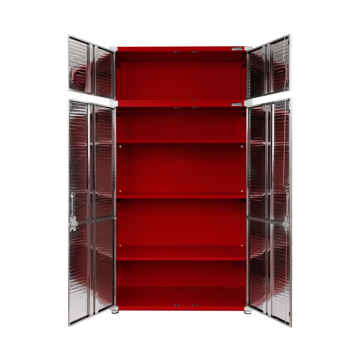 Seville Classics UltraHD Mega 2-Door Lockable Stacker Storage Cabinet, 48" W X 24" D X 18.5" H, Graphite