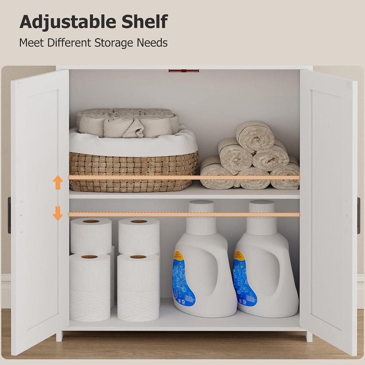 67" Tall Bathroom Storage Cabinet, Bathroom Floor Cabinet
