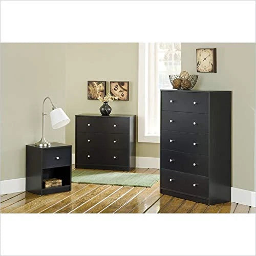 3 Piece Bedroom Set with 6-DRAWER Double Dresser