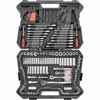 Tool Box 303-Piece Mechanics Tool Set and Socket Set, Professional, SAE/Metric