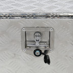 GZXS 36" Aluminum Storage Box Truck Underbody Toolbox Trailer RV Tool Heavy Duty Aluminum Tool RV ATV Trailer Storage Boxes W/Locks Keys Silver (36" x 18" x 17")