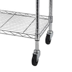 Tcbosik 5-Tier Heavy Duty Metal Storage Rack, NSF Certified Rolling Wire Shelving Unit with Adjustable Shelves for Home Office, Silver