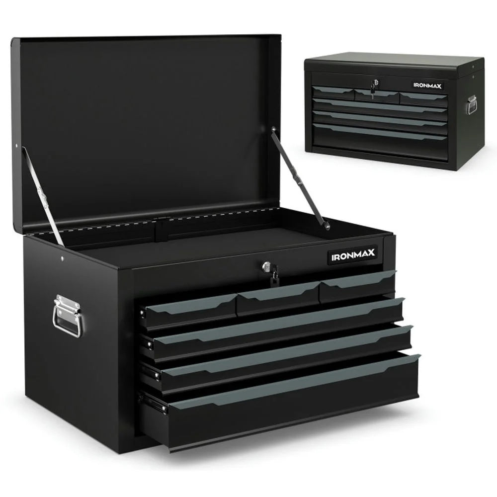 Spaco 24 Inch Tool Chest Case with 6 Drawers and Top Storage for Garage Repair Shop & Warehouse-Black, Tool Chest for Garage, Home and Workbench