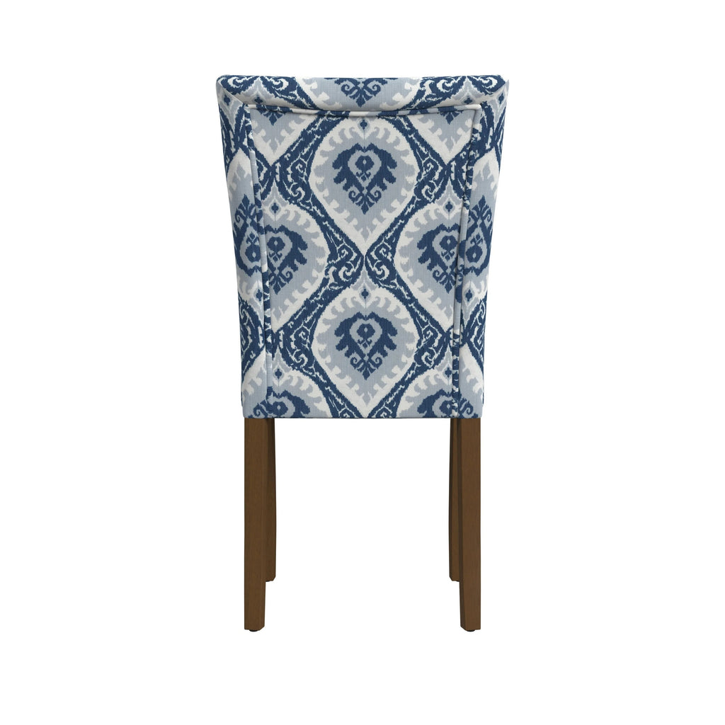 Set of 2 Upholstered Medallion Dining Chairs, Comfortable Parsons Style Chairs for Kitchen and Dining Room