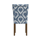 Set of 2 Upholstered Medallion Dining Chairs, Comfortable Parsons Style Chairs for Kitchen and Dining Room