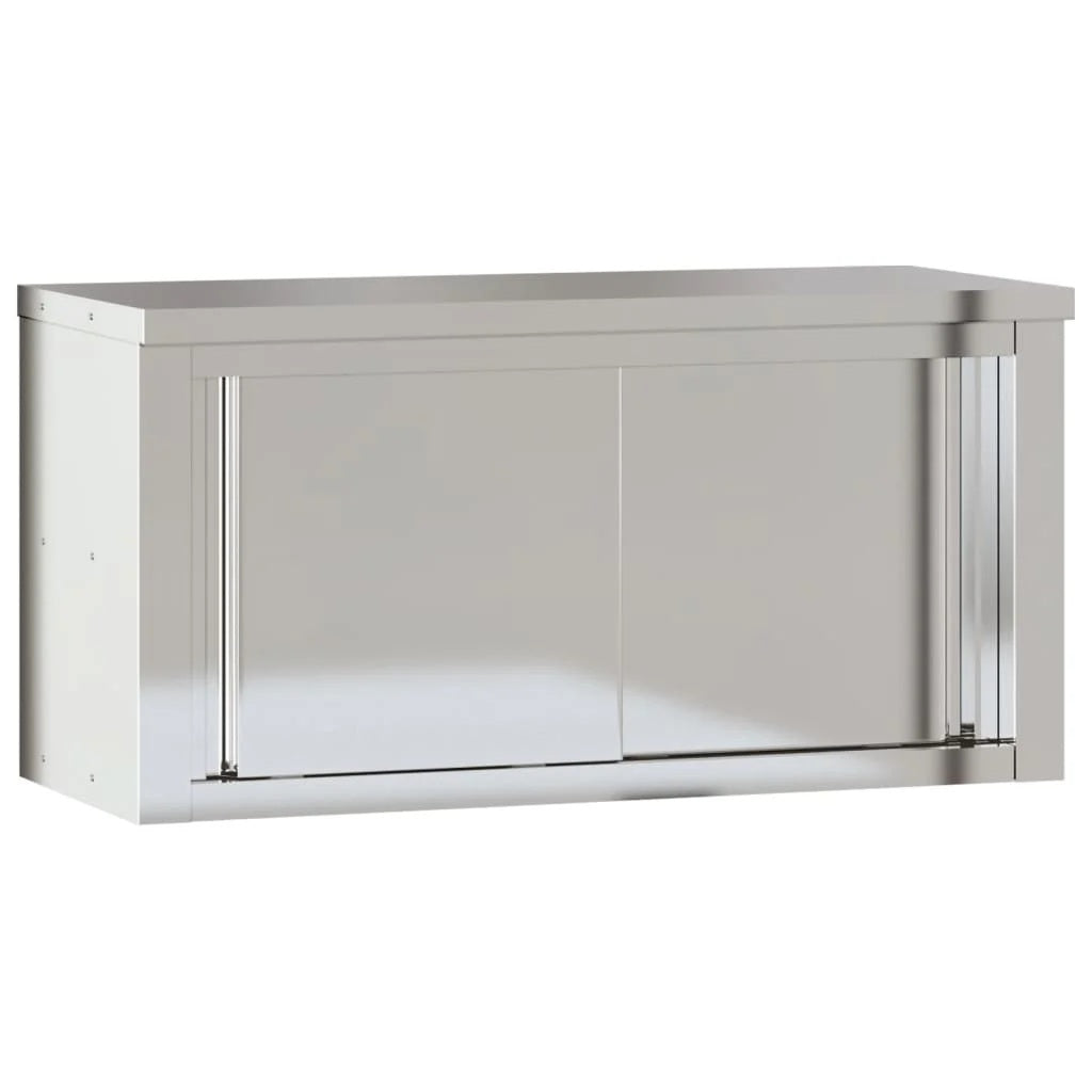 vidaXL Kitchen Wall Cabinet with Shelf Storage Restaurant Stainless Steel