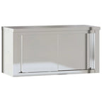 vidaXL Kitchen Wall Cabinet with Shelf Storage Restaurant Stainless Steel