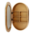 Fichiouy Bathroom Mirror Cabinet Oval Wall Mounted Cabinet Storage Cabinet with Mirror for Bathroom 19.76" x 30.82"