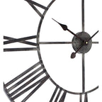Modern Round Metal Wall Clock, Decorative Circular Hanging Clock for Living Room, Bedroom and Office
