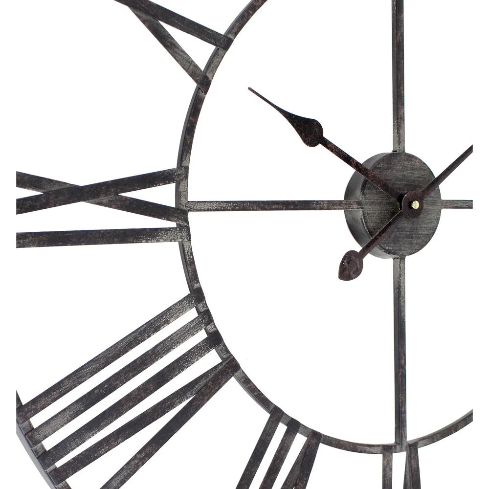 Modern Round Metal Wall Clock, Decorative Circular Hanging Clock for Living Room, Bedroom and Office