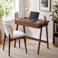 Computer Desk with Drawer and Cable Management, Walnut, 31.5" W