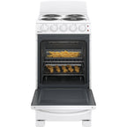 20 in. 4 Burner Element Free-Standing Electric Range in White Configuration B
