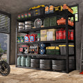 VEIKOUS 72 "H 5-Tier Metal Shelving, Heavy Duty Storage Rack w/ 2000Lbs Load Capacity for Garage, Basement, Shop, Black