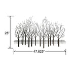 Black Metal Tree Wall Decor, Modern Forest Design Wall Art Sculpture for Living Room, Bedroom and Home Decoration