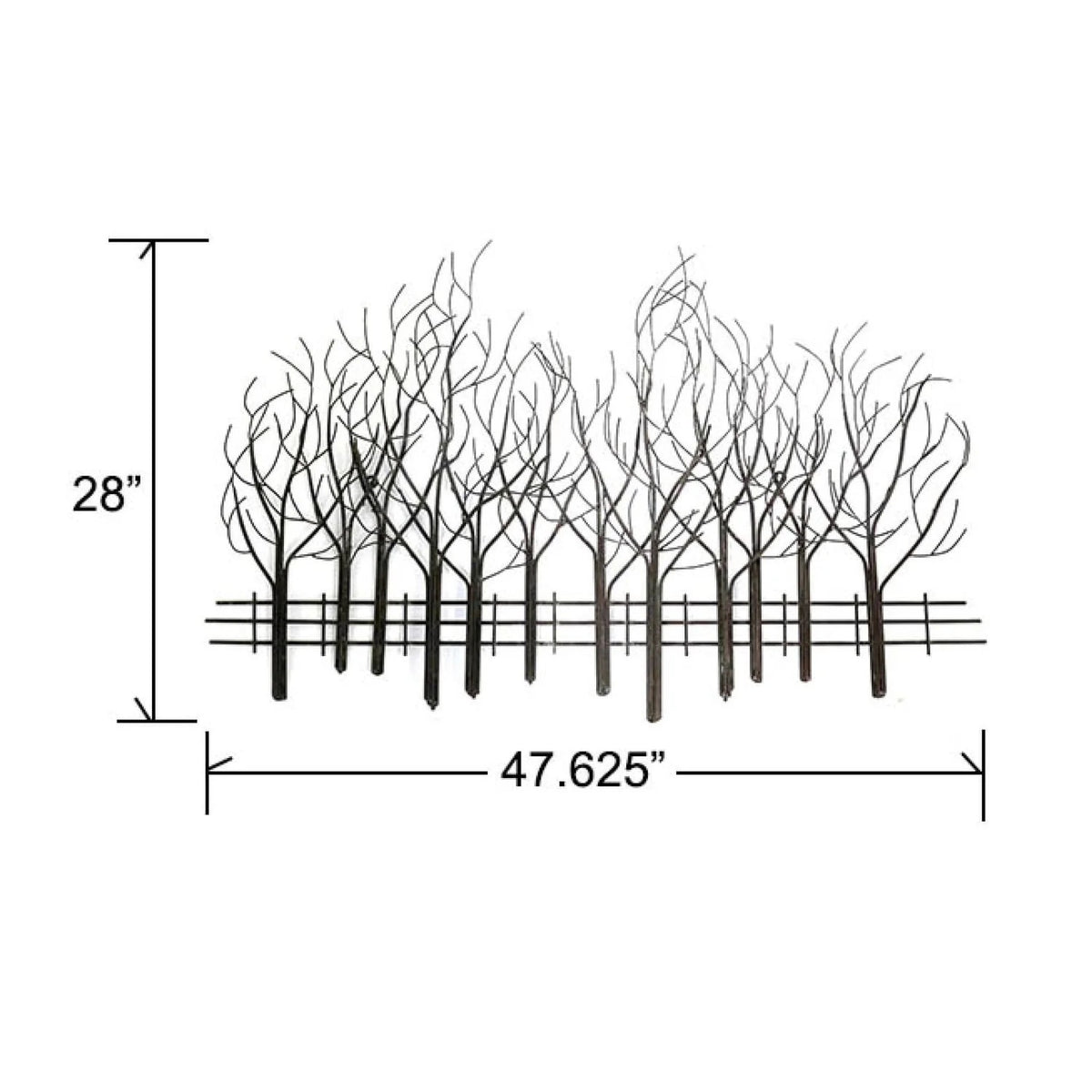Black Metal Tree Wall Decor, Modern Forest Design Wall Art Sculpture for Living Room, Bedroom and Home Decoration