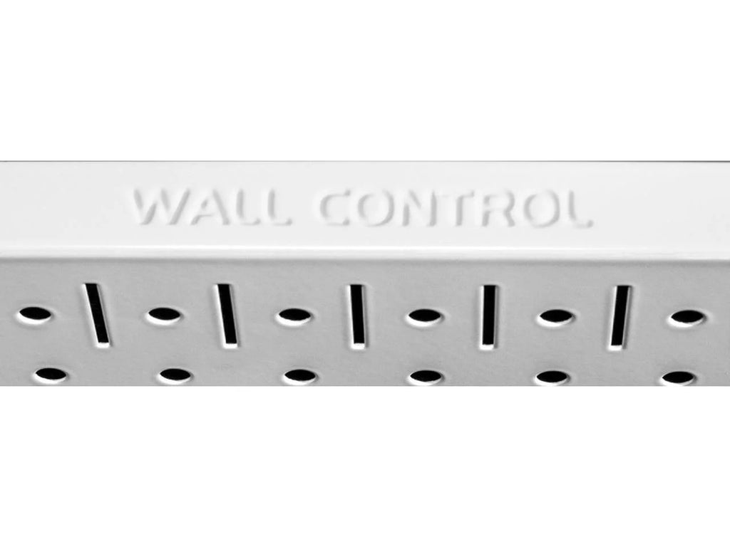 Wall Control Kitchen Pegboard Organizer Pots and Pans Pegboard Pack Storage and Organization Kit with White Pegboard and Blue Accessories