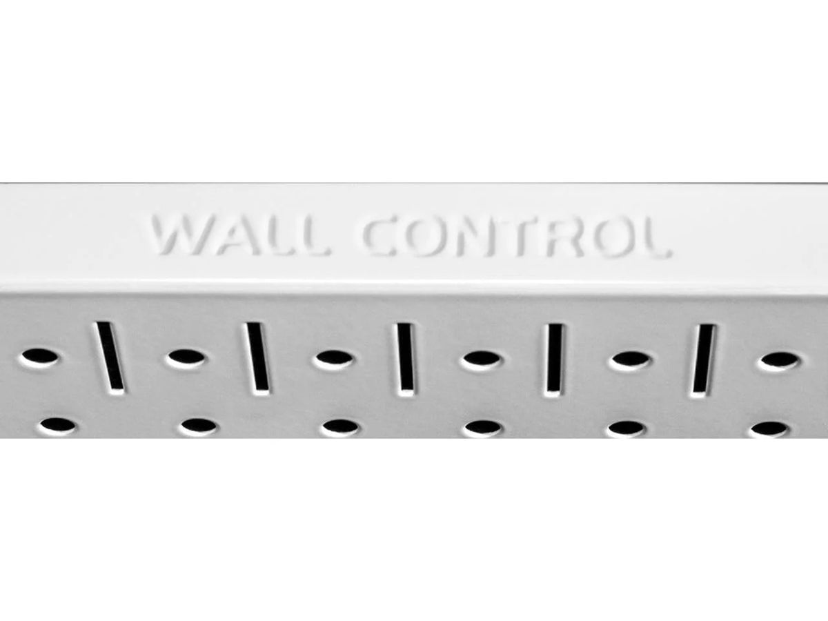 Wall Control Kitchen Pegboard Organizer Pots and Pans Pegboard Pack Storage and Organization Kit with White Pegboard and Blue Accessories