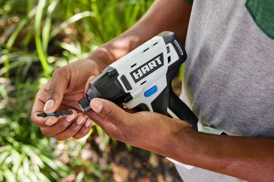 HART 20-Volt Cordless 1/4- Hex Impact Driver 2-Pack 4AH Battery Kit Bundle