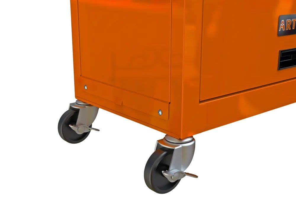 8-Drawer Rolling Tool Chest with Wheels, Removable Tool Box with Locking System, Tool Box Organizer with Hooks, Large Capacity Garage Storage Cabinet for Warehouse, Garage, Repair Shop, Orange