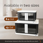 Collapsible Storage Bins 8.4 Gal (4 Pack) | Stackable Bins with Lids