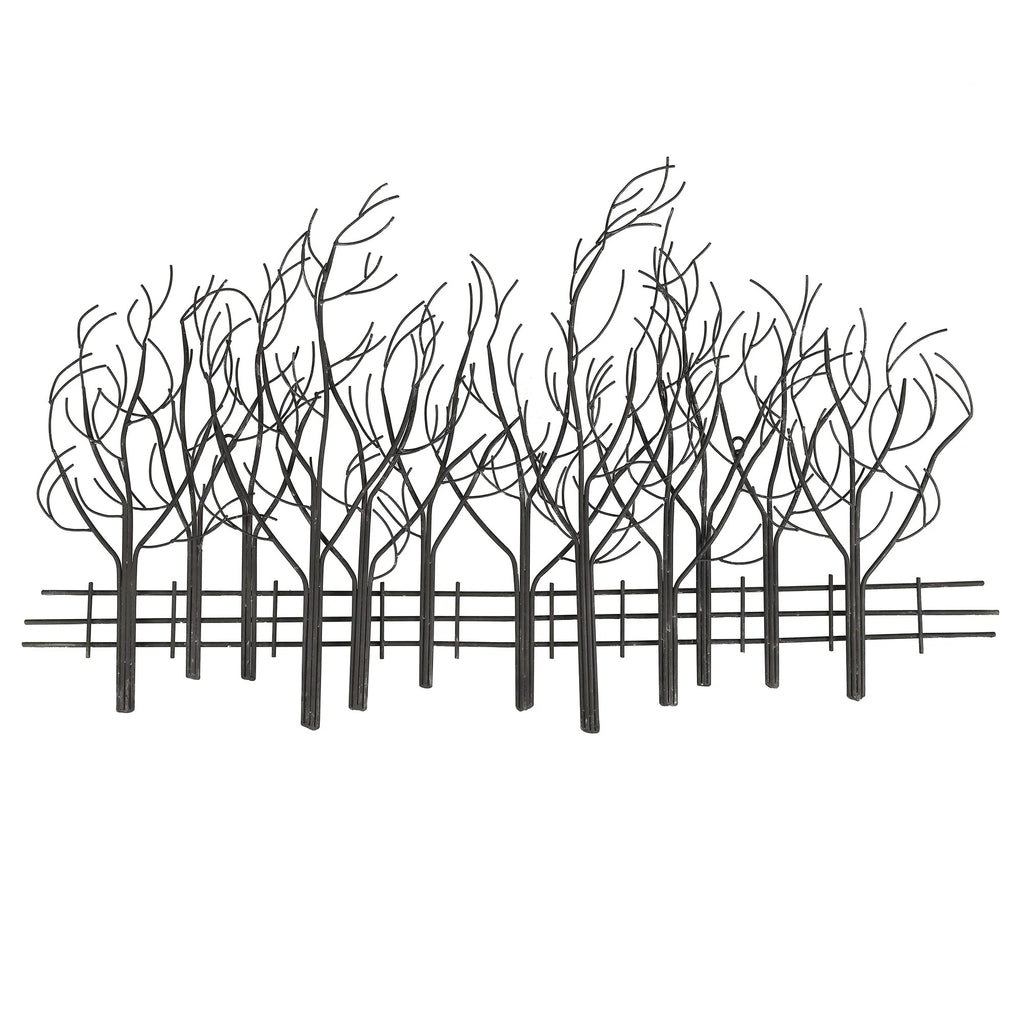 Black Metal Tree Wall Decor, Modern Forest Design Wall Art Sculpture for Living Room, Bedroom and Home Decoration
