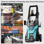 FOTING Electric Pressure Washer, 4500 PSI 3.2 GPM Power Washer with 4 Quick Connect Nozzles, High Pressure Cleaning Machine with Foam Cannon for Cars/Fences/Driveways/Patios/Home Cleaning