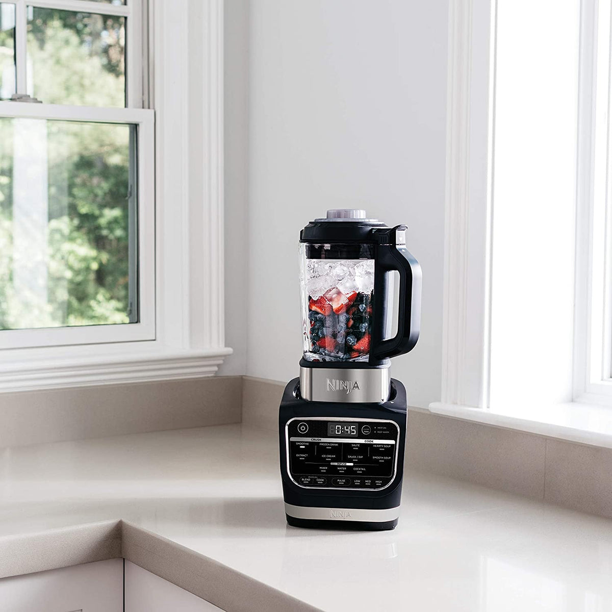 Cold& Hot Blender With 1400 Peak Watts Nonstick Glass Pitcher (HB152), 64 oz, Black Configuration B