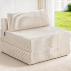 Folding Sofa Bed Convertible 4 in 1 Sleeper Chair Gray Single