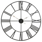 Modern Round Metal Wall Clock, Decorative Circular Hanging Clock for Living Room, Bedroom and Office