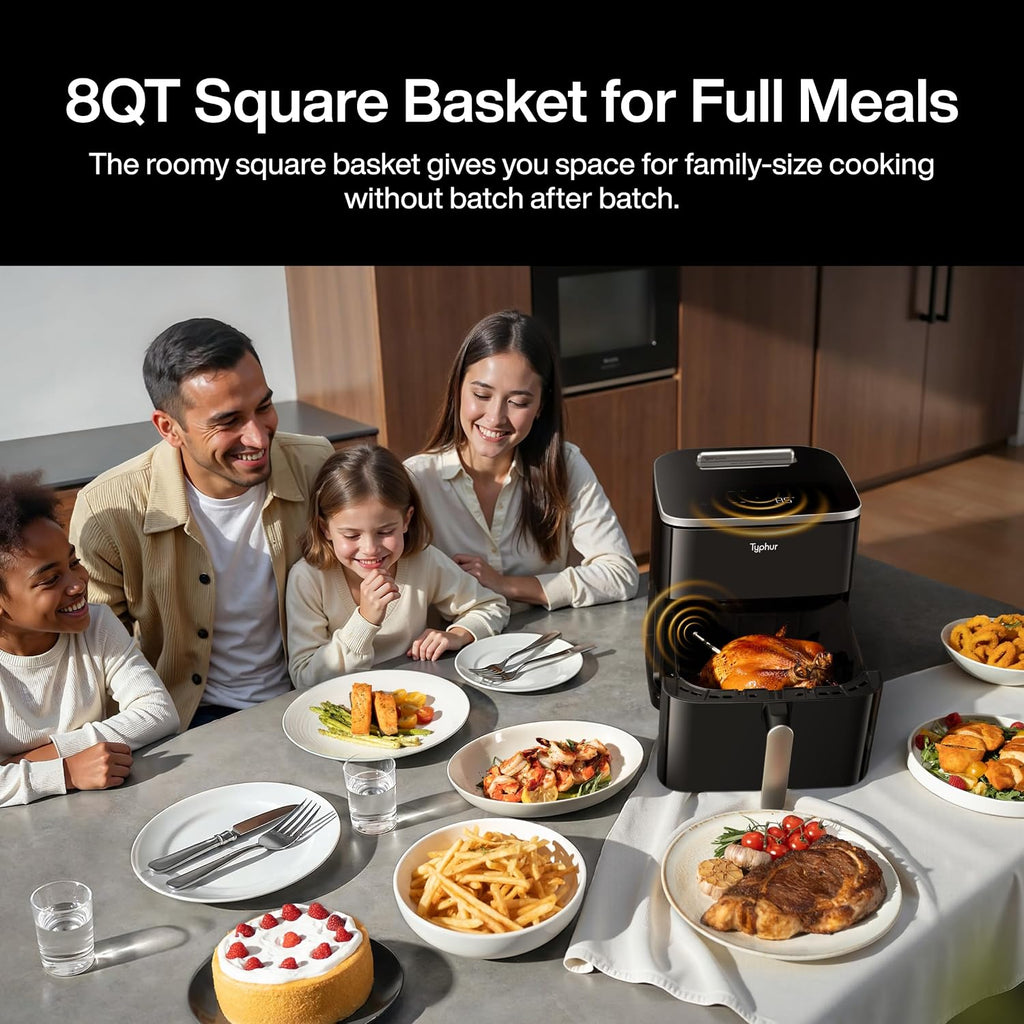 Sync 8QT AI Smart Air Fryer with Built-in Wireless Meat Thermometer