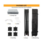 Arigeas Pop Up Canopy Tent 10'x10' with Adjustable Height, Easy Outdoor Sun Shade Shelter for Party, Event, Patio
