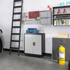 Garage Storage Cabinets Wall Mounted, 28-H Wall Cabinet Storage for Tools, Metal Cabinets with Doors and Shelves, Locking Wall Cabinet, Floating Garage Tool Cabinet for Warehouse