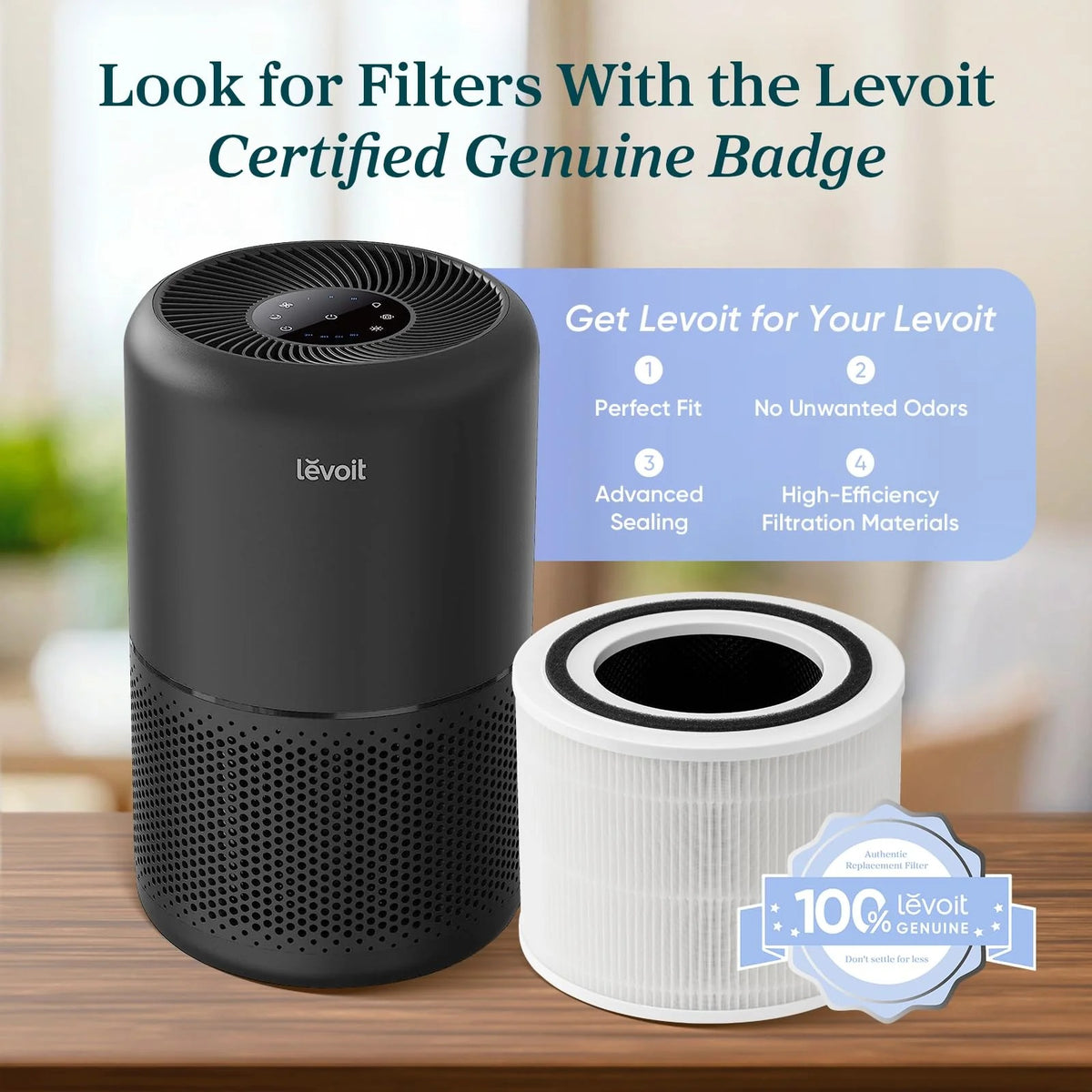 Air Purifier for Home, Compact Air Cleaner for Allergens, Dust, Pet Hair and Pet Dander