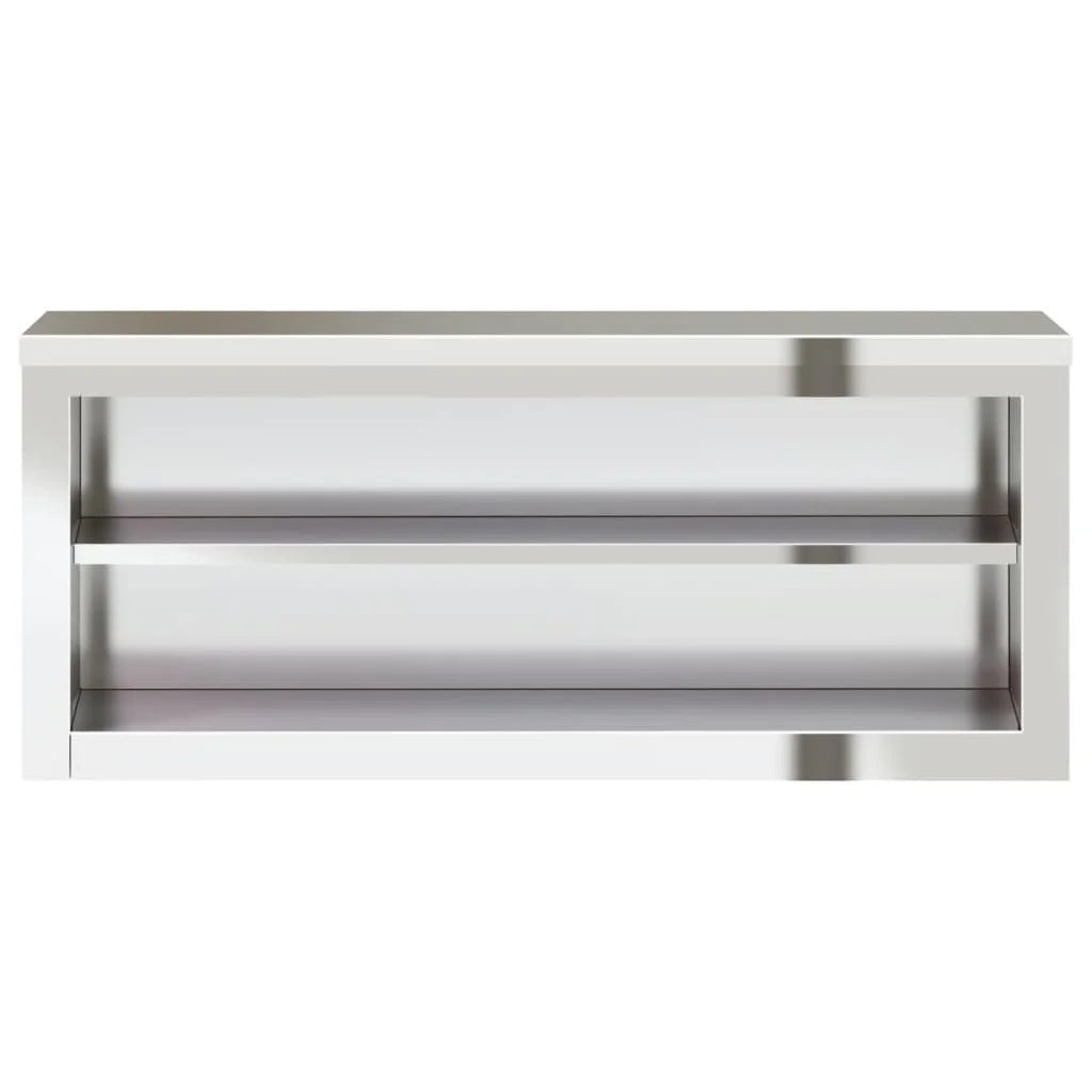vidaXL Kitchen Wall Cabinet with Shelf Storage Restaurant Stainless Steel