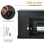 58" TV Console with 23" Fireplace Insert, Fireplace TV Stand for TVs up to 65 Inches, 1400W Electric Fireplace Heater