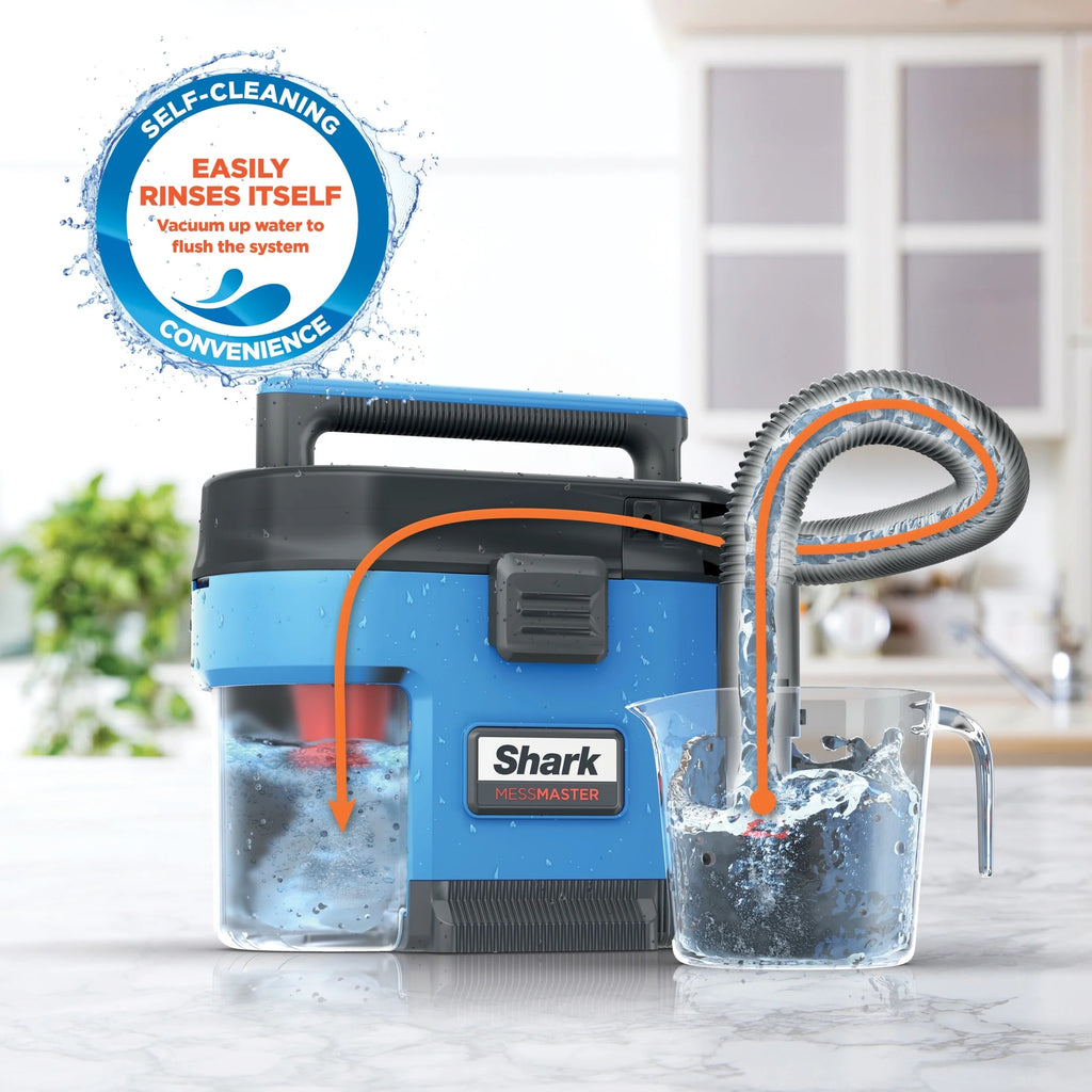 Shark MessMaster Portable Wet and Dry Vacuum for Home, Shop, Garage, 1 Gallon, Corded